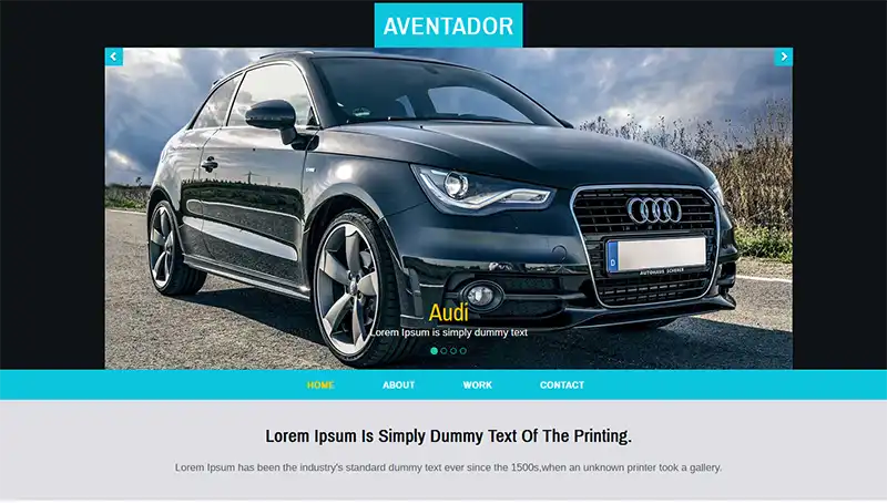 汽车行业4S店官网网站模板下载