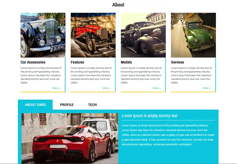 汽车行业4S店官网网站模板下载