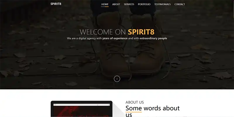 暗风格宽屏平面设计官网HTML网站模板下载