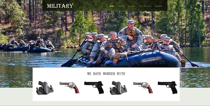 户外军事训练HTML网站模板下载