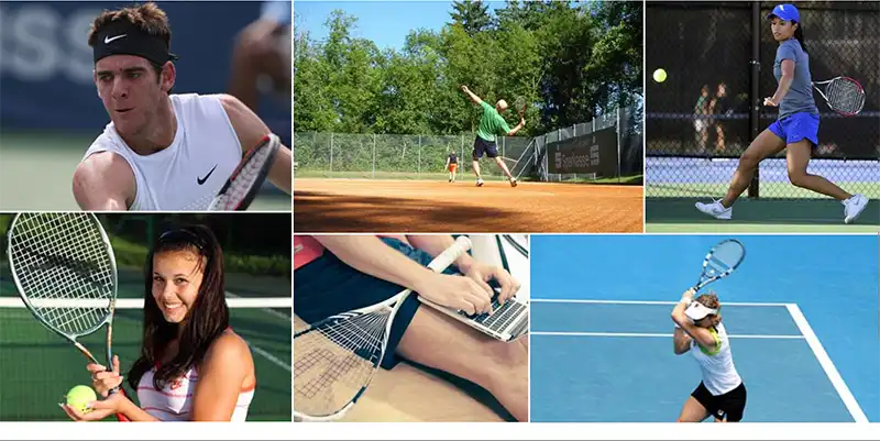 简洁绿色网球运动大图HTML网站模板下载